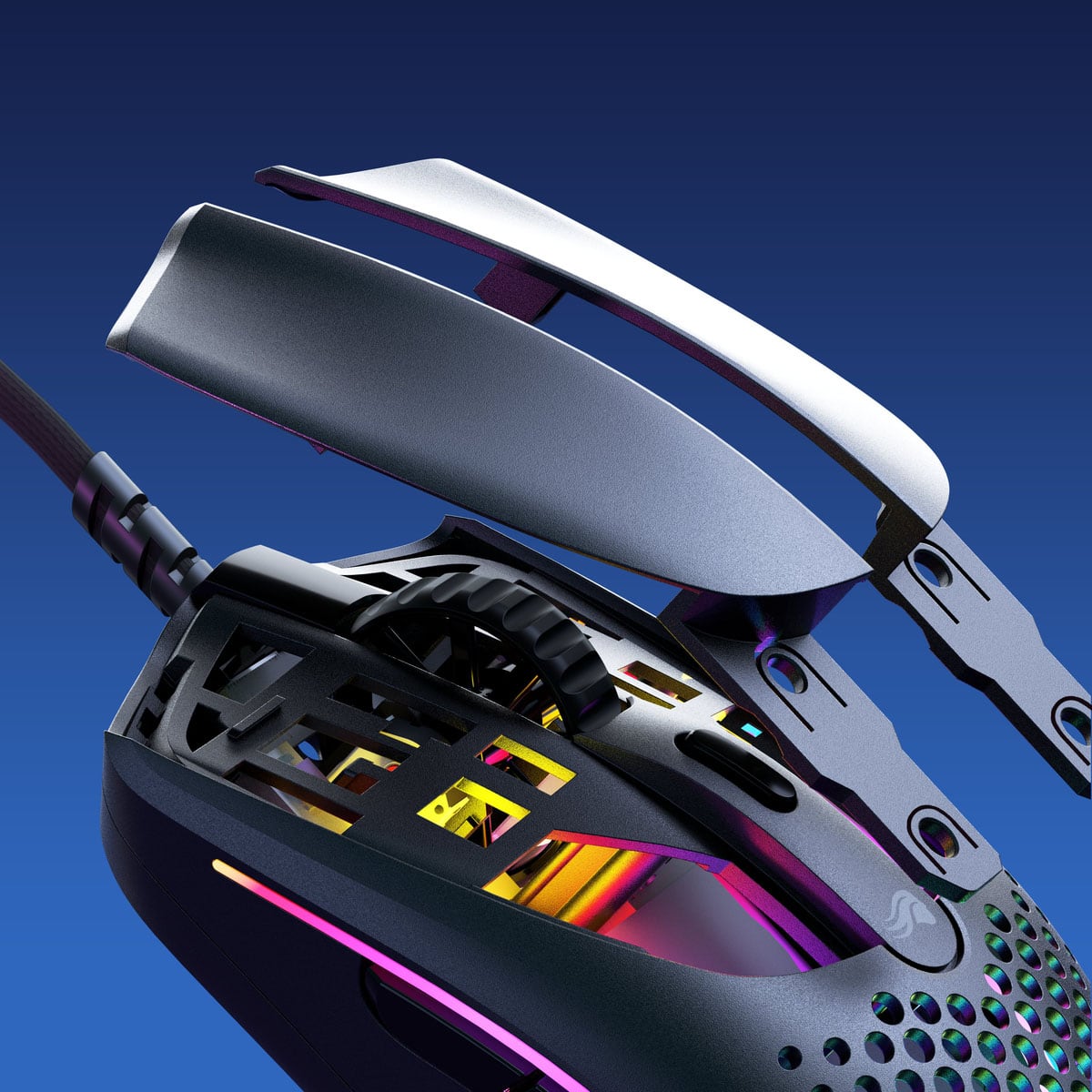 Alt View 14. Glorious - Model O 2 Lightweight Wired Optical Gaming Mouse with BAMF 2.0 Sensor - Matte Black.