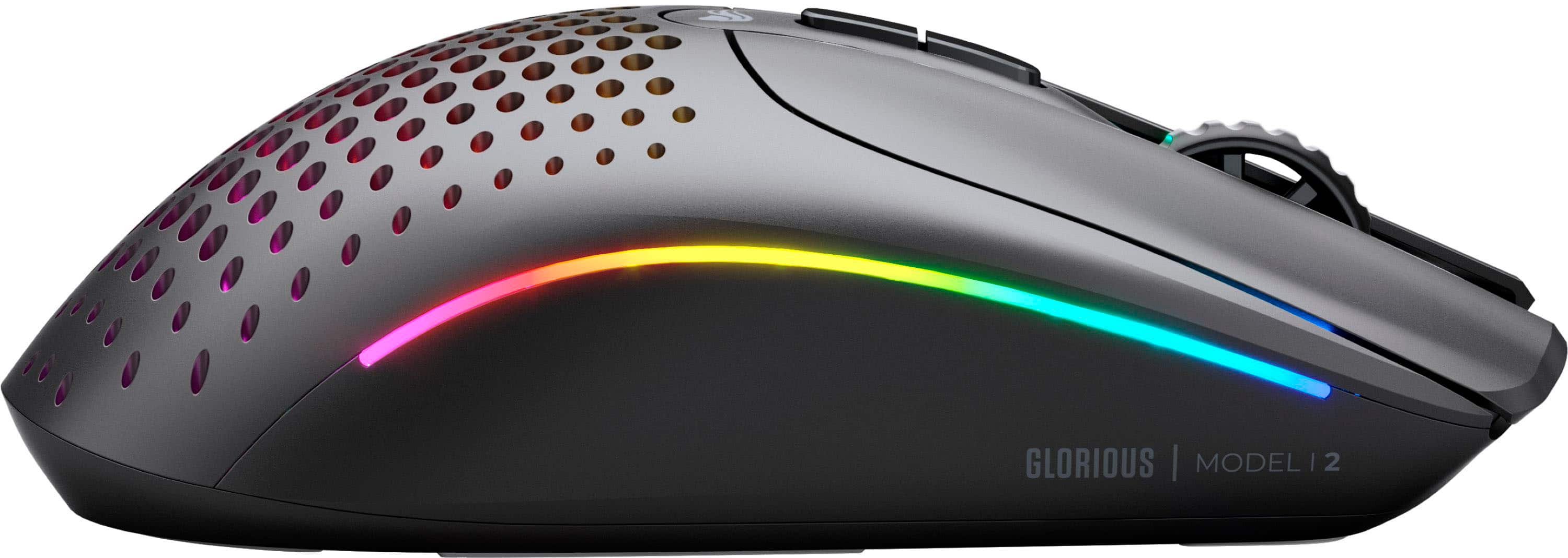 Alt View 12. Glorious - Model I 2 Ultra Lightweight Wireless Optical Gaming Mouse with 9 Programmable Buttons - Matte Black.