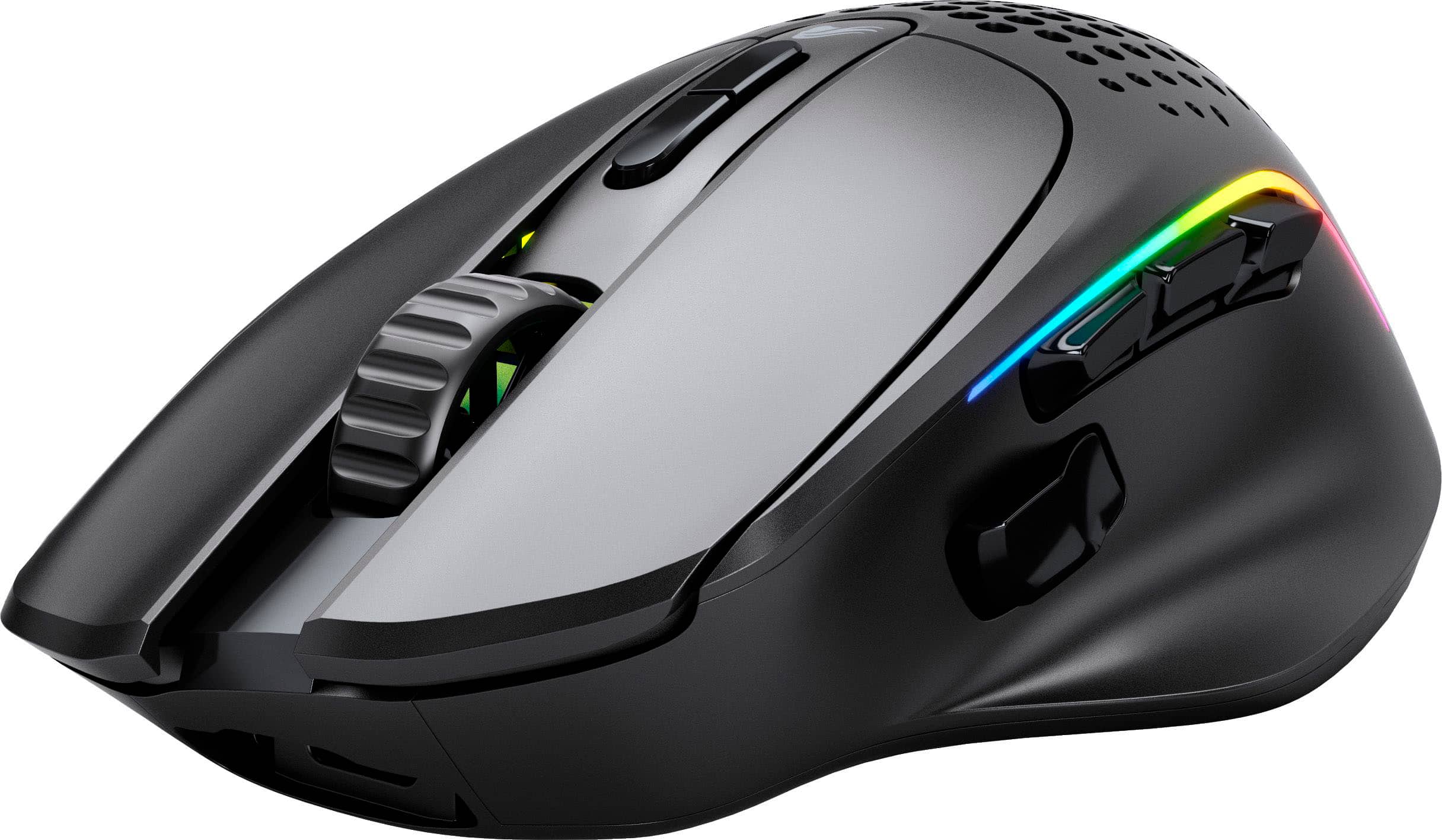 Left. Glorious - Model I 2 Ultra Lightweight Wireless Optical Gaming Mouse with 9 Programmable Buttons - Matte Black.