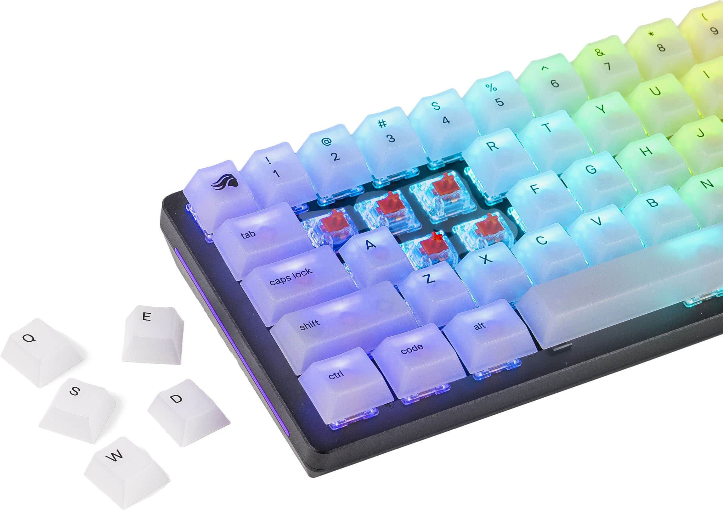 Alt View 12. Glorious - Polychroma Translucent Keycaps - RGB.