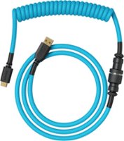 Glorious - Coiled USB-C Artisan Braided Keyboard Cable for Mechanical Gaming Keyboards - Electric Blue - Front_Zoom