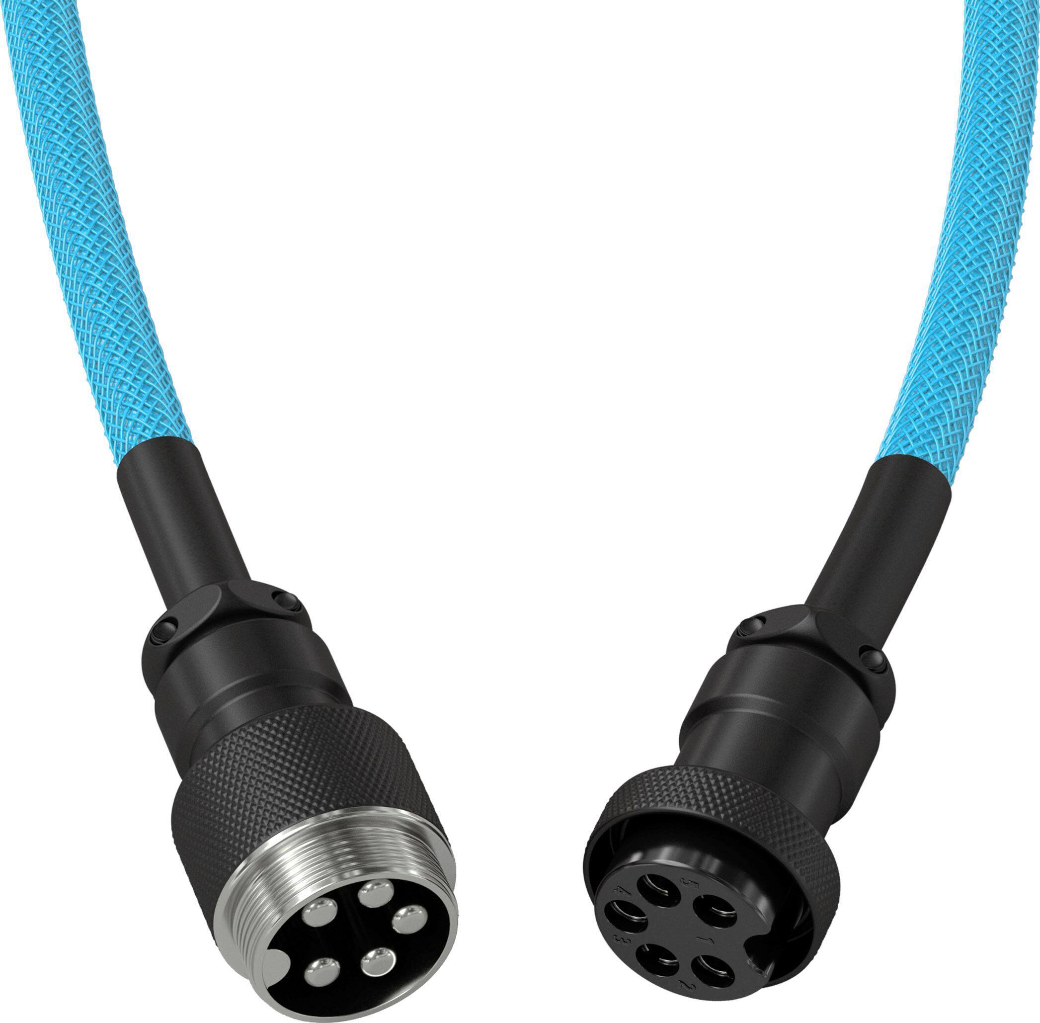 Alt View 12. Glorious - Coiled USB-C Artisan Braided Keyboard Cable for Mechanical Gaming Keyboards - Electric Blue.