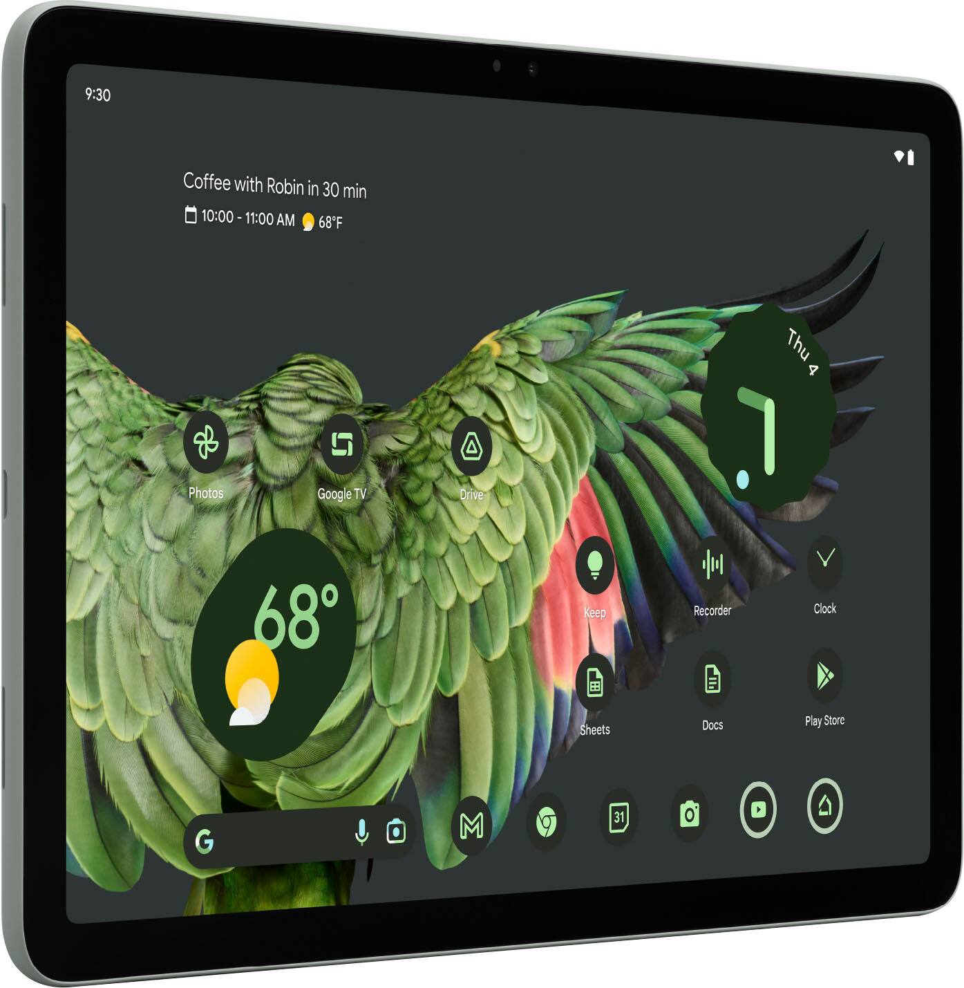 Alt View 14. Google - Geek Squad Certified Refurbished Pixel Tablet with Charging Speaker Dock - 11" Android Tablet - 128GB - Wi-Fi - Hazel.