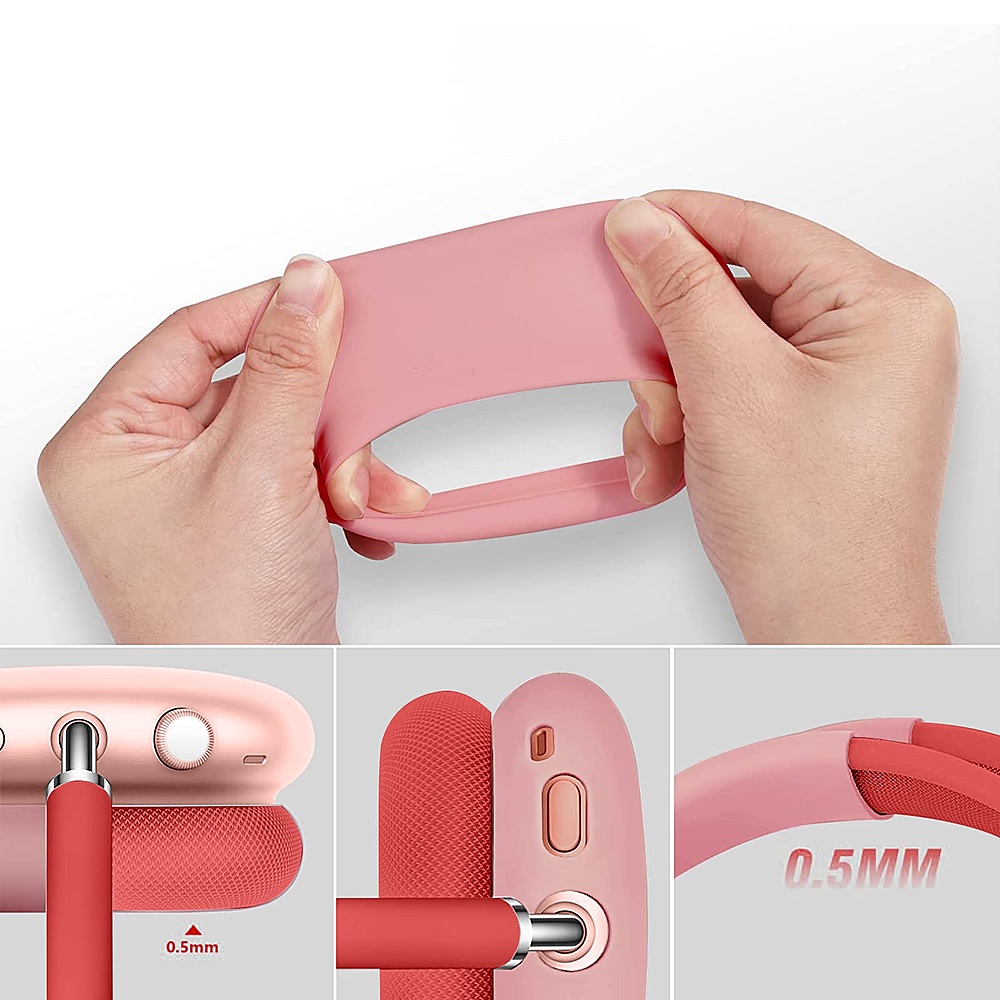 SaharaCase Hybrid Flex Cover Case for Apple AirPods Max [Rugged] Headphone  Protection Antislip Grip Slim (Transparent Black)