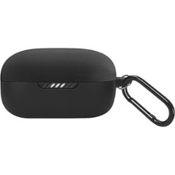 SaharaCase - Anti-Slip Silicone Case for JBL Live Free 2 Headphones - Black - Front_Zoom