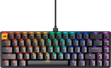Glorious - GMMK 2 Prebuilt 65% Compact Wired Mechanical Linear Switch Gaming Keyboard with Hotswappable Switches - Black - Front_Zoom