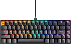 Glorious - GMMK 2 Prebuilt 65% Compact Wired Mechanical Linear Switch Gaming Keyboard with Hotswappable Switches - Black