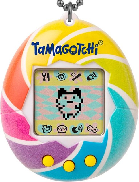 Front Zoom. Tamagotchi - Original - Candy Swirl.