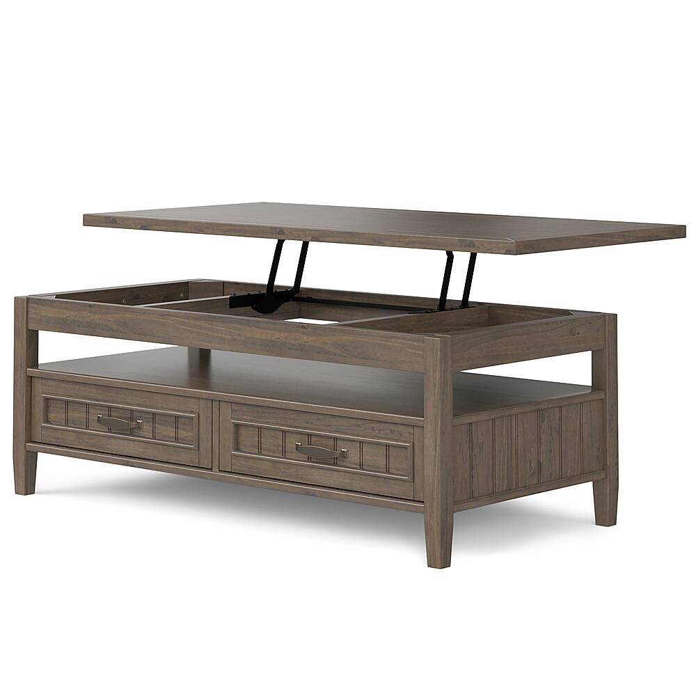 Simpli Home Lev Lift Top Coffee Table Smoky Brown AXCLEV61SMB Best Buy