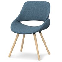 Simpli Home - Malden Bentwood Dining Chair - Denim Blue - Front_Zoom