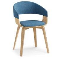 Simpli Home - Lowell Bentwood Dining Chair - Blue - Front_Zoom