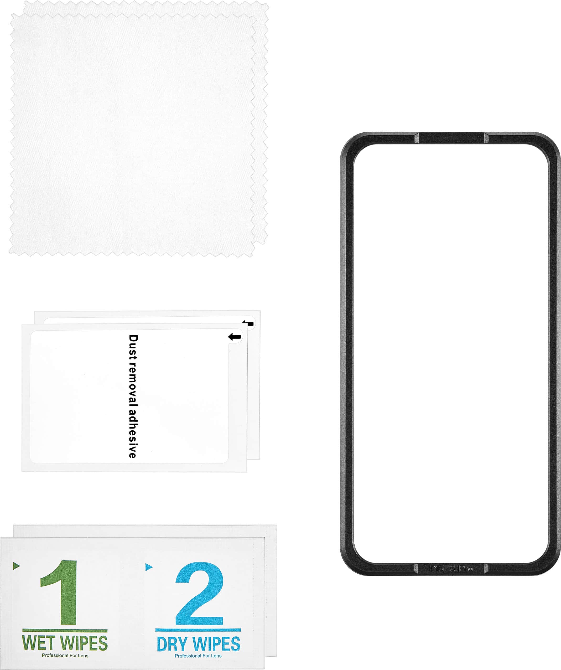 Alt View 18. Insignia™ - Anti-Reflective Glass Screen Protector for iPhone 15 Pro (2-Pack) - Clear.