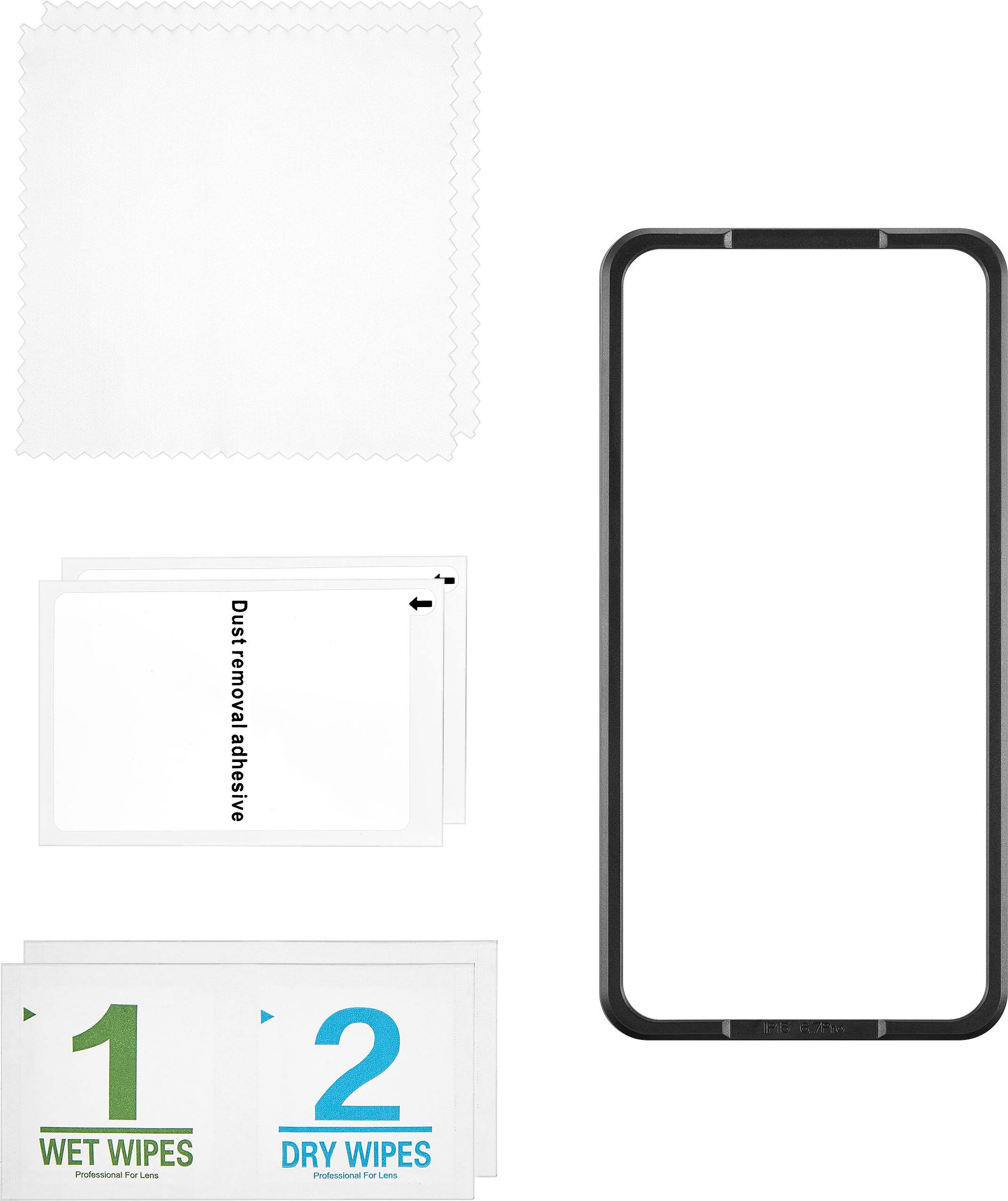 Alt View 18. Insignia™ - Anti-Reflective Glass Screen Protector for iPhone 15 Pro Max (2-Pack) - Clear.