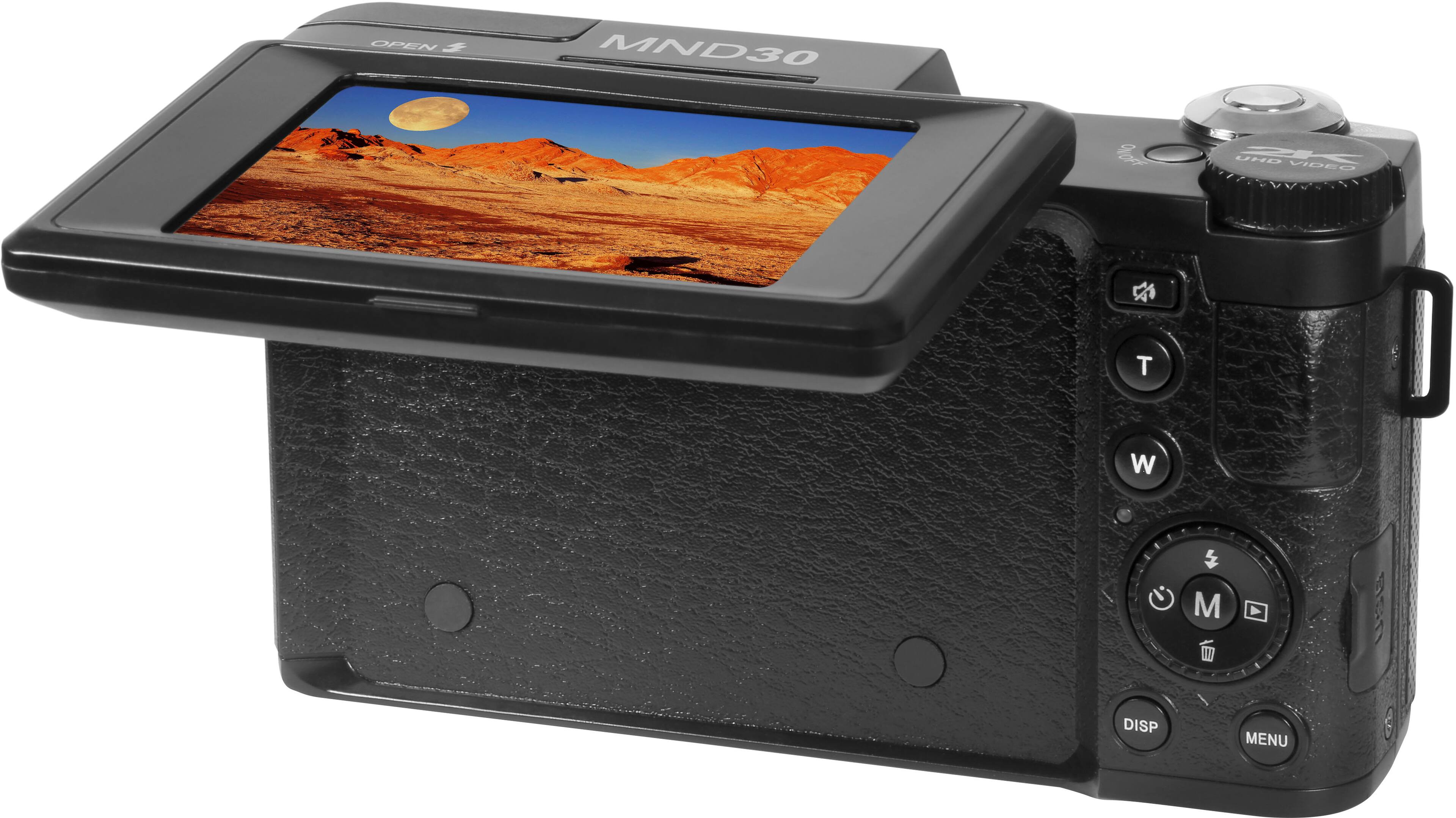 Top. Minolta - MND30 30.0 Megapixel Digital Camera - Black.