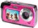 Angle Zoom. Minolta - MN40WP 48.0 Megapixel Waterproof Digital Camera - Pink.