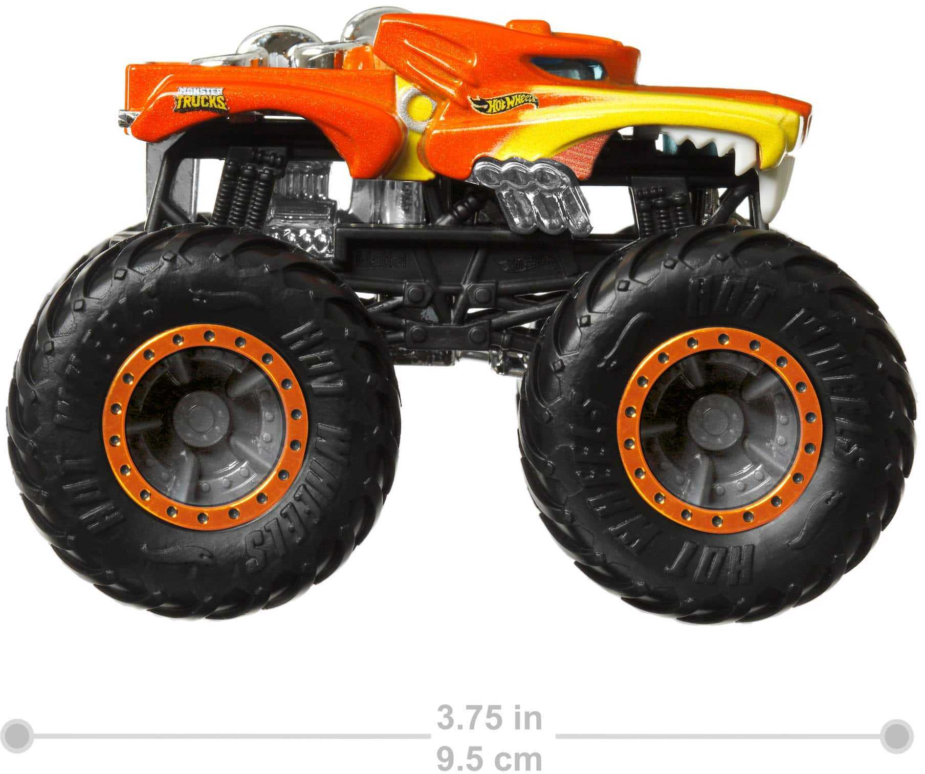 Hot Wheels Monster Trucks, 1 Toy Truck in 1:64 Scale & 1 Crushable Car  (Styles May Vary)