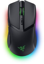 Razer - Cobra Pro Wireless Gaming Mouse with Chroma RGB Lighting and 10 Customizable Controls - Black - Front_Zoom
