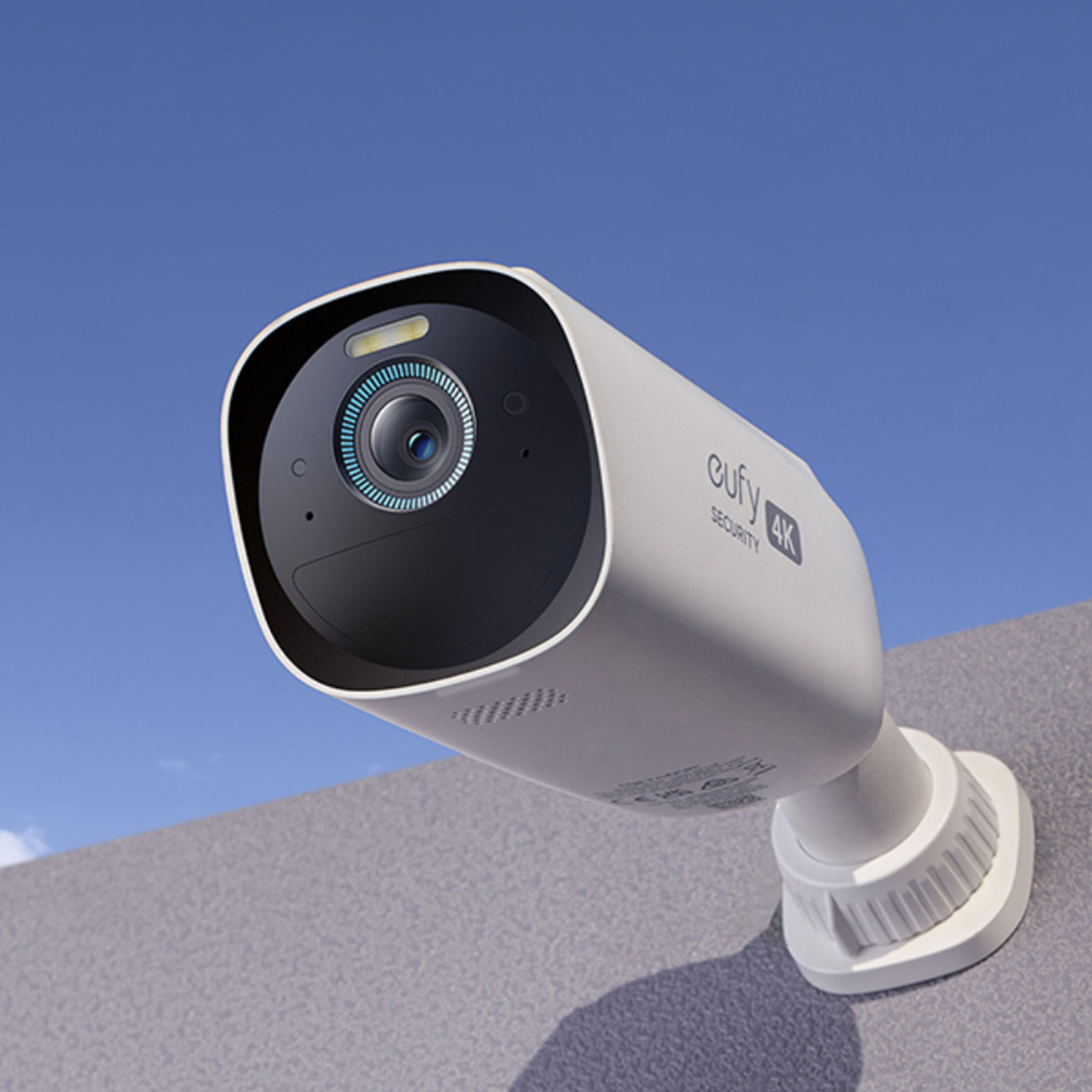 Angle View: eufy Security - eufyCam 3 3-Camera Indoor/Outdoor Wireless 4K Security System - White