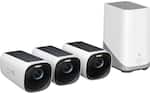 Front. eufy Security - eufyCam 3 3-Camera Indoor/Outdoor Wireless 4K Security System - White.