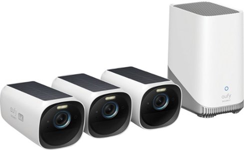 eufy Security - eufyCam 3 3-Camera Indoor/Outdoor Wireless 4K Security System - White