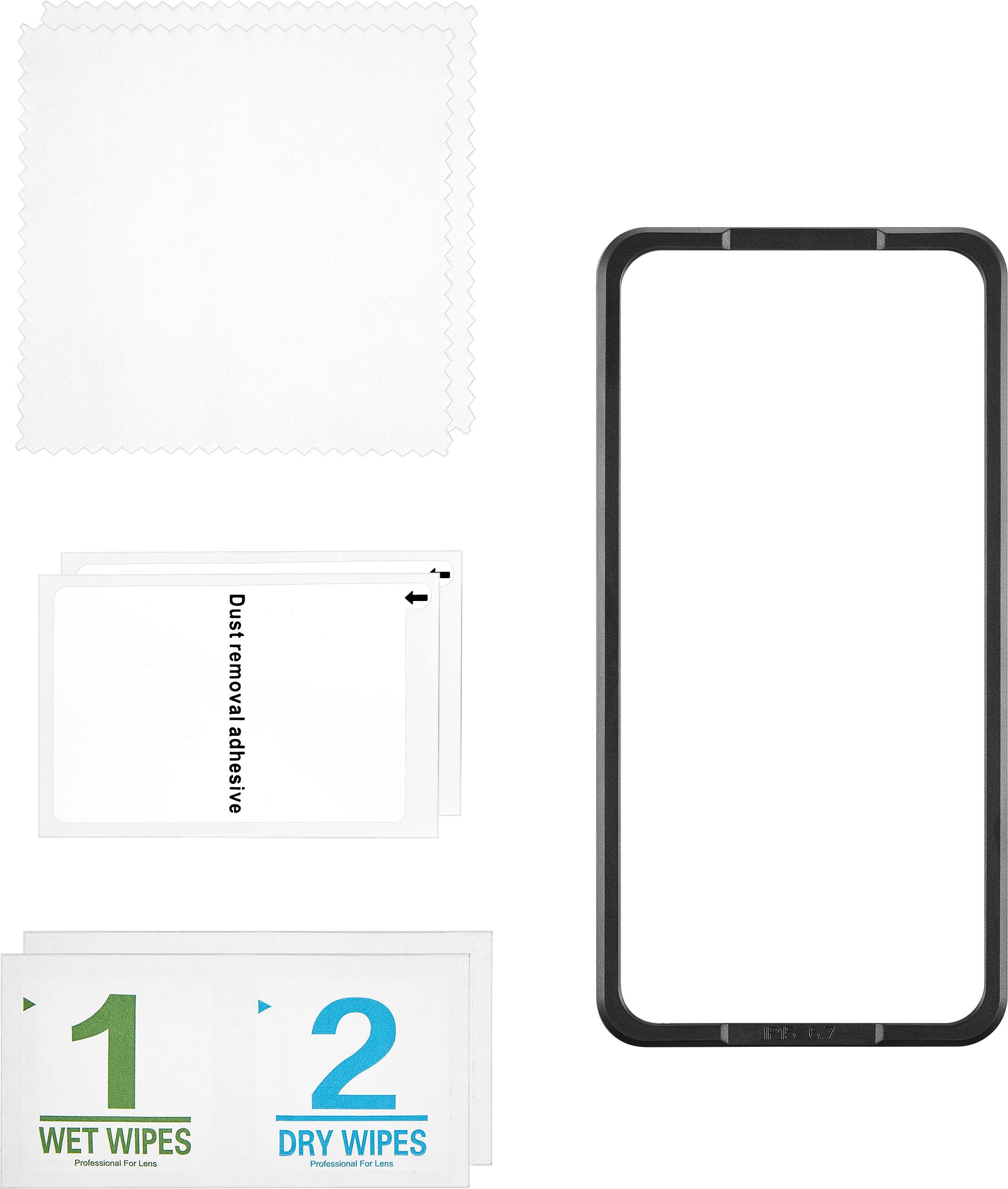 Alt View 18. Insignia™ - Anti-Reflective Glass Screen Protector for iPhone 15 Plus (2-Pack) - Clear.