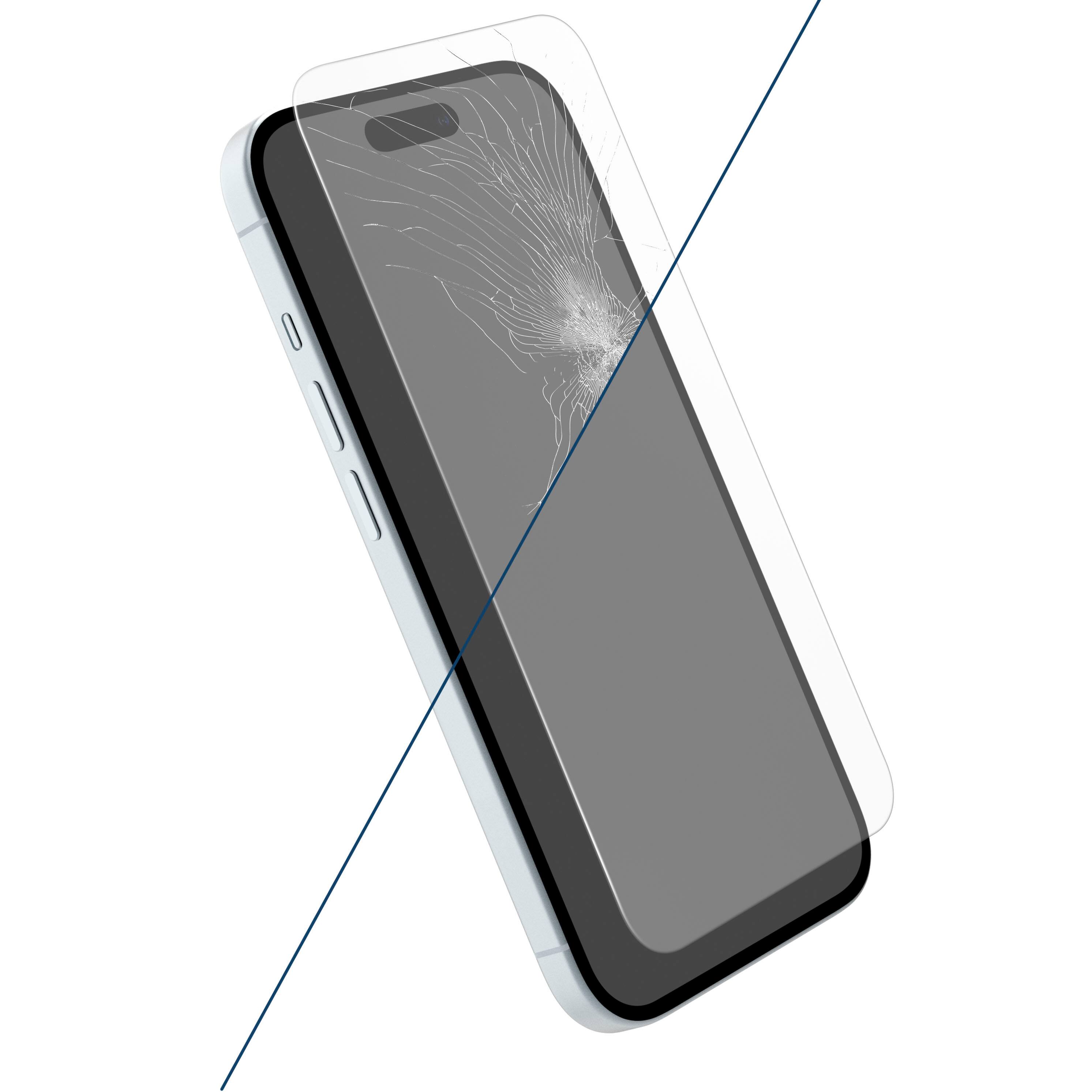 Alt View 16. Insignia™ - Anti-Reflective Glass Screen Protector for iPhone 15 Plus (2-Pack) - Clear.