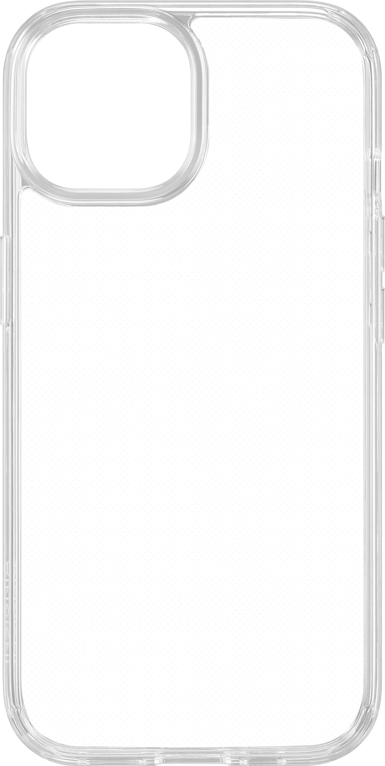 Angle. Insignia™ - Hard-Shell Case for iPhone 15 - Clear.