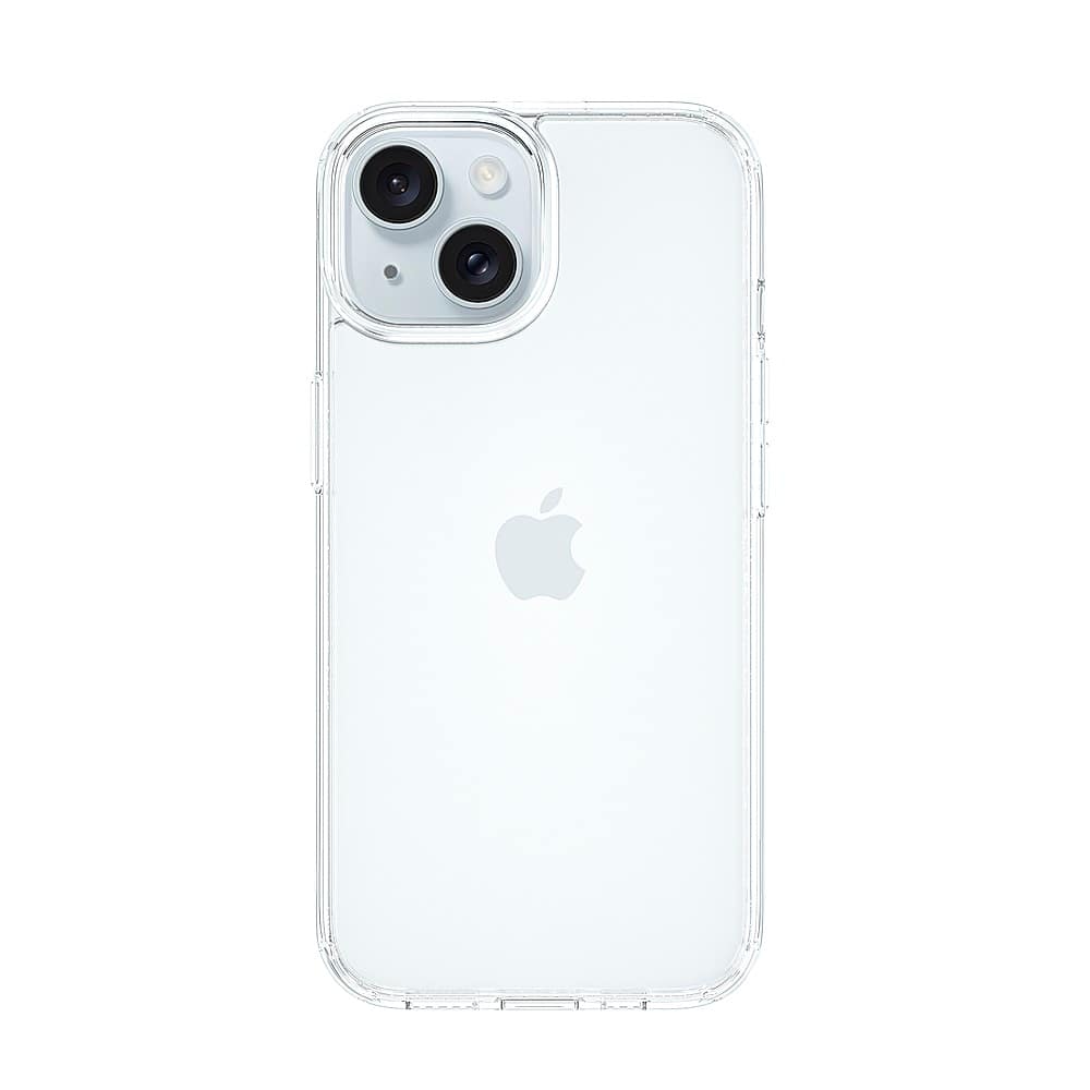 Front. Insignia™ - Hard-Shell Case for iPhone 15 Plus - Clear.