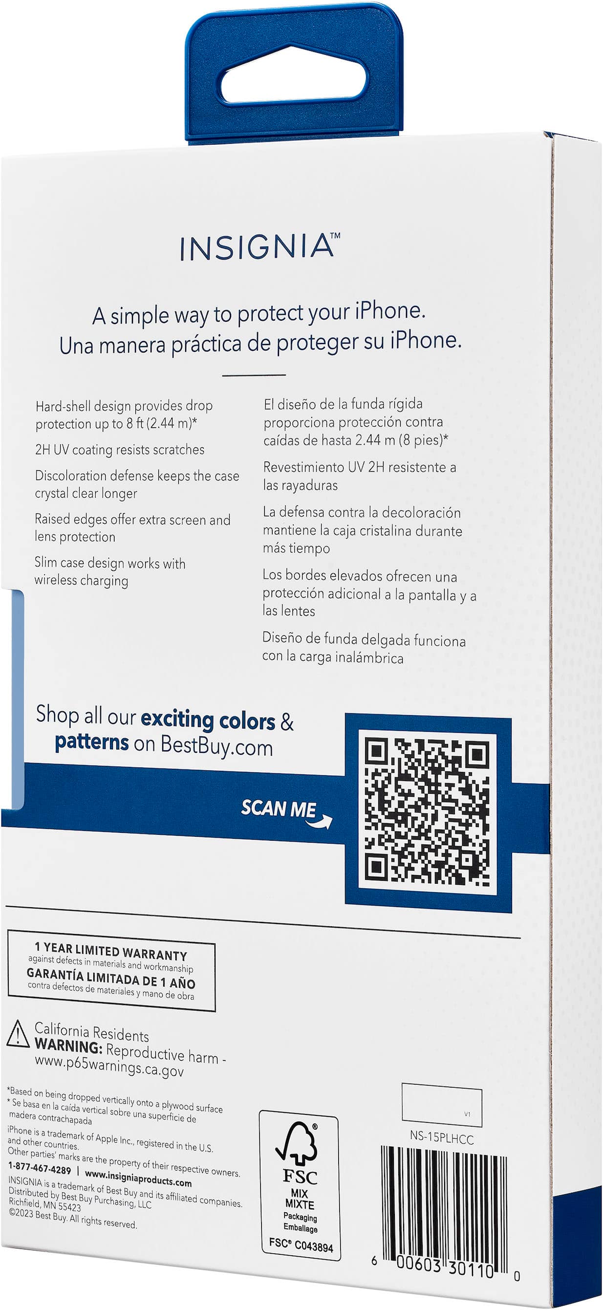 Alt View 14. Insignia™ - Hard-Shell Case for iPhone 15 Plus - Clear.