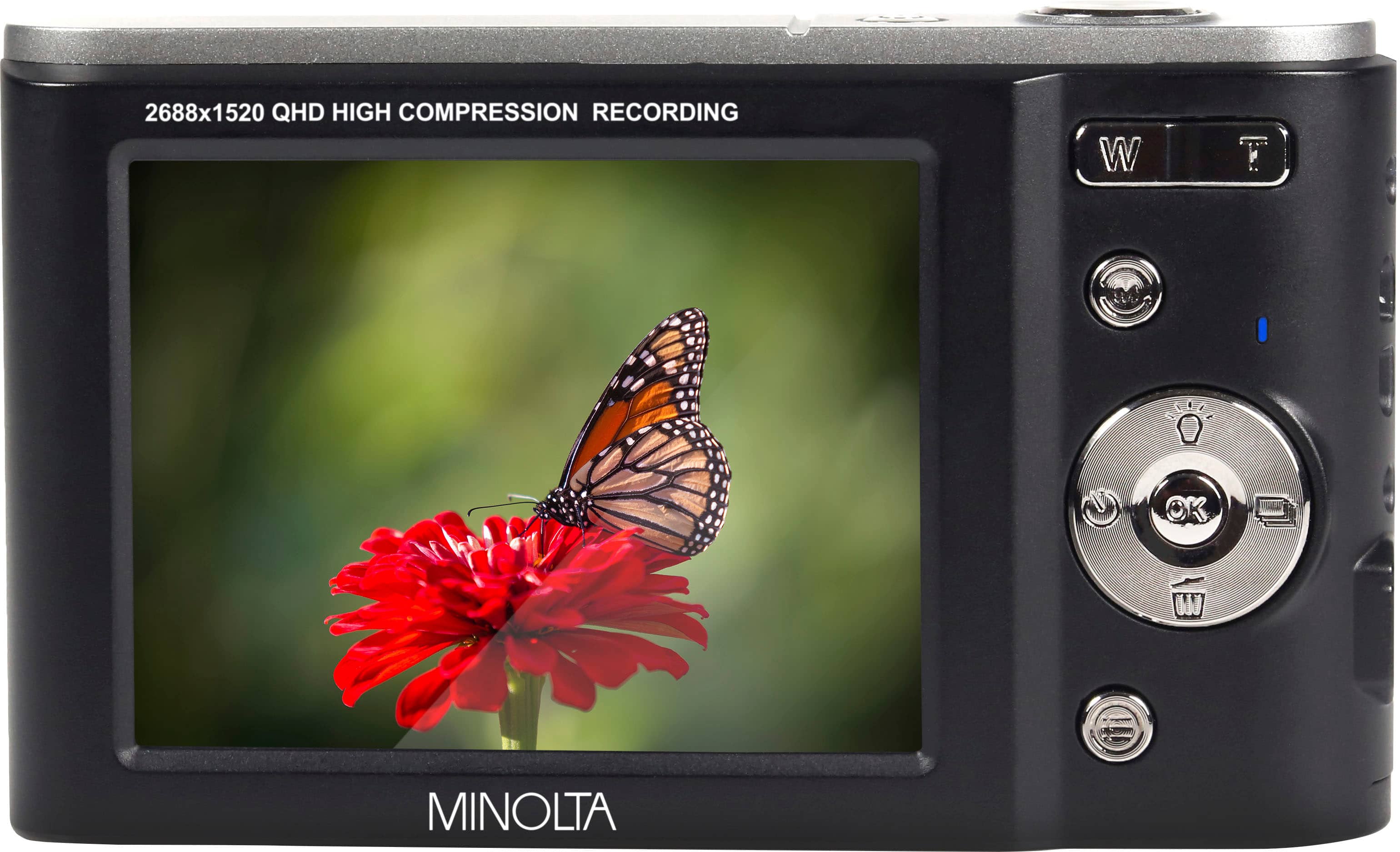 Back. Minolta - MND20 44.0 Megapixel Digital Camera - Black.