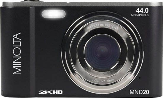 Front. Minolta - MND20 44.0 Megapixel Digital Camera - Black.