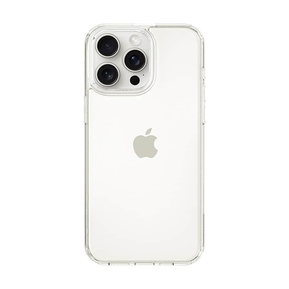Front. Insignia™ - Hard-Shell Case for iPhone 15 Pro Max - Clear.
