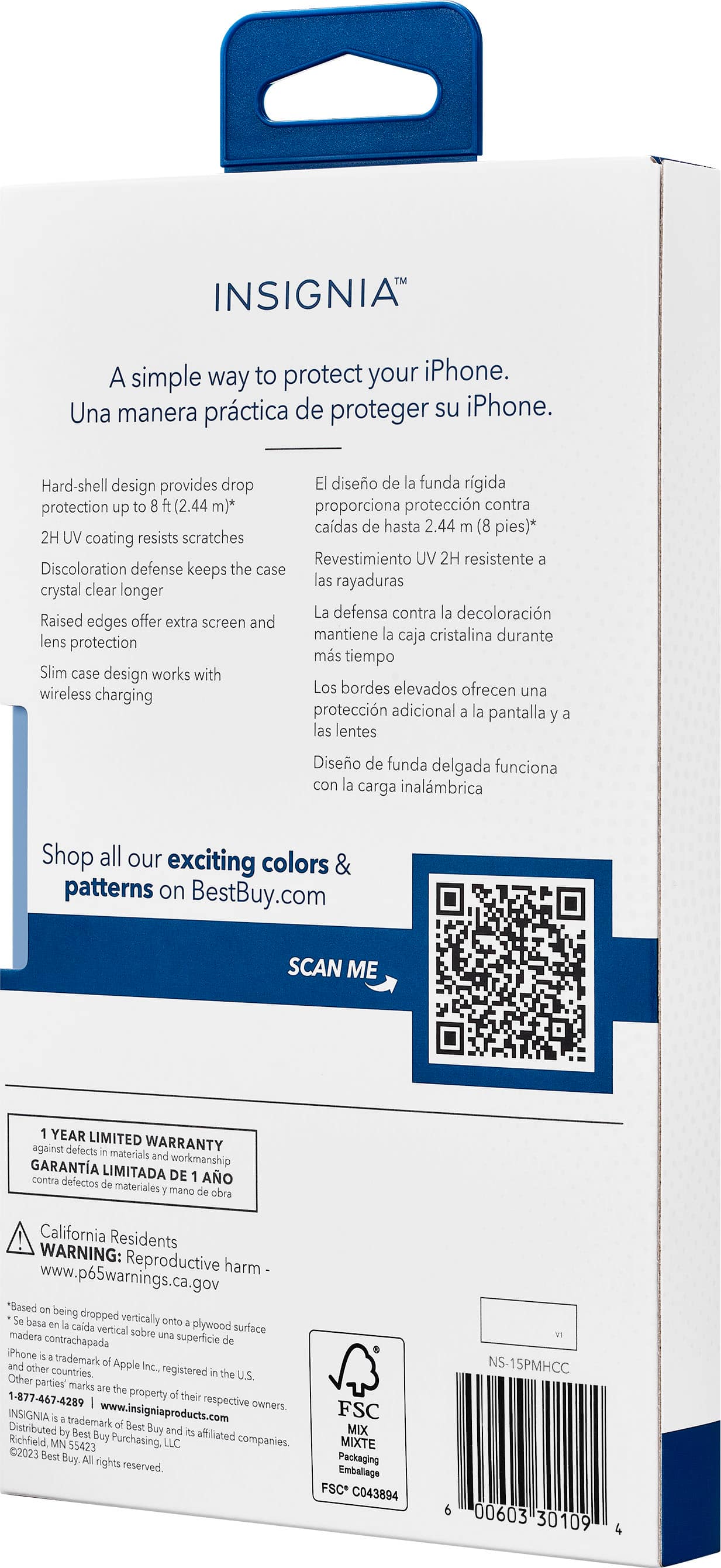 Alt View 14. Insignia™ - Hard-Shell Case for iPhone 15 Pro Max - Clear.