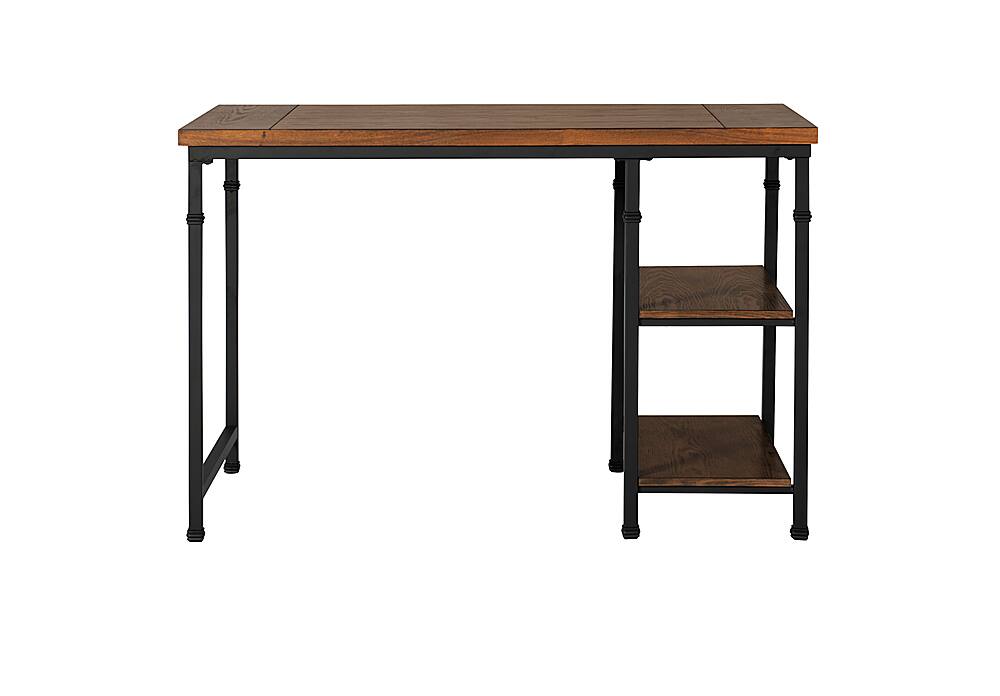 Angle View: Linon Home Décor - Averill Two-Shelf Desk - Black & Ash