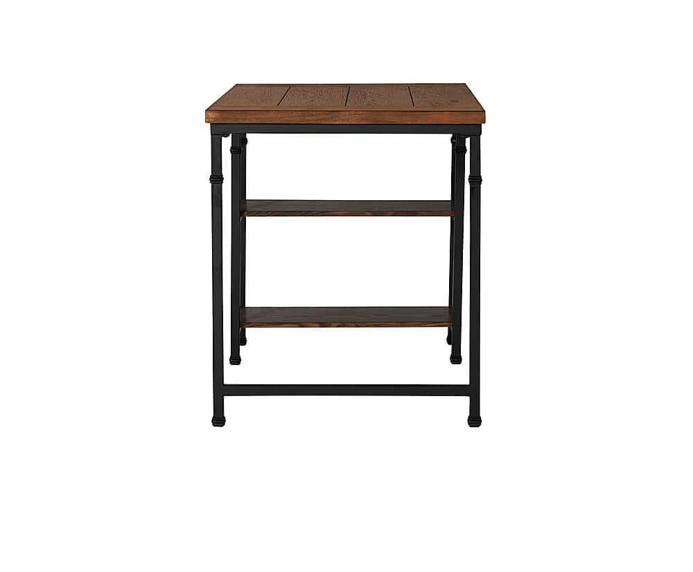 Left View: Linon Home Décor - Averill Two-Shelf Desk - Black & Ash