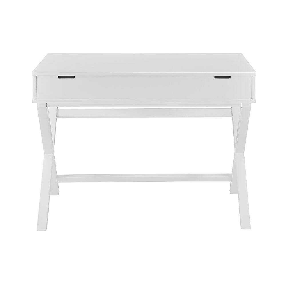 Left View: Linon Home Décor - Penrose Campaign-Style Lift-Top Desk - White