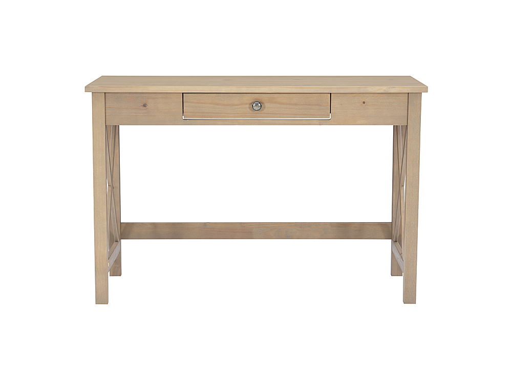 Angle View: Linon Home Décor - Delevan Solid Wood Laptop Desk With Drawer - Driftwood