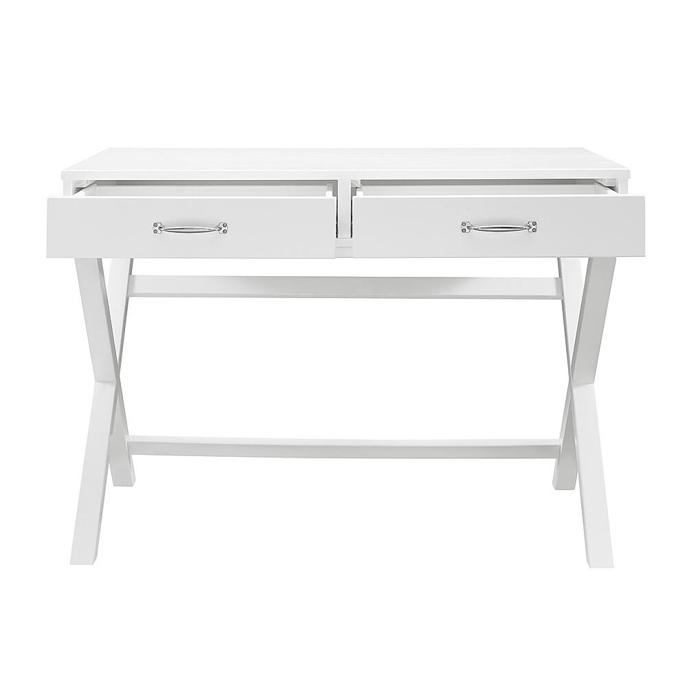 Best Buy Linon Home Décor Pierce 2Drawer CampaignStyle Desk White