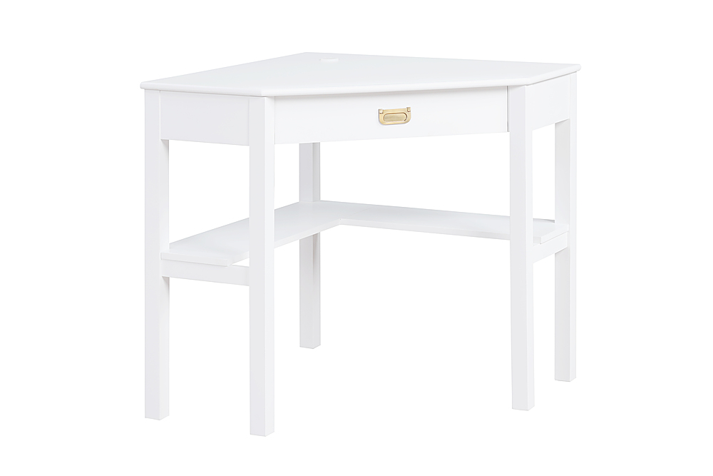 Angle View: Linon Home Décor - Penrose Corner Desk With Keyboard Tray - White