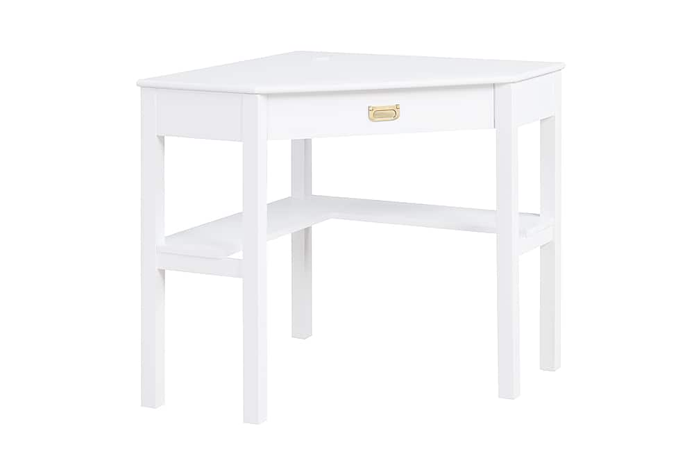 Angle View: Linon Home Décor - Penrose Corner Desk With Keyboard Tray - White