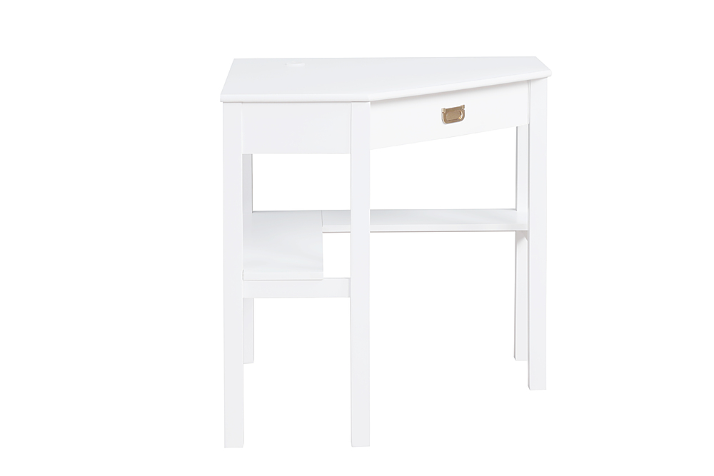 Left View: Linon Home Décor - Penrose Corner Desk With Keyboard Tray - White