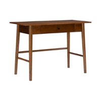 Linon Home Décor - Clayborn Desk With Drawer - Walnut - Front_Zoom