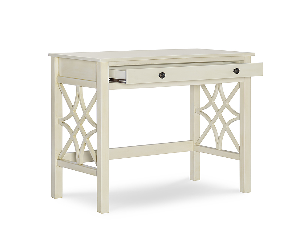 Angle View: Linon Home Décor - Whithorn Writing Desk With Drawer - Antique White