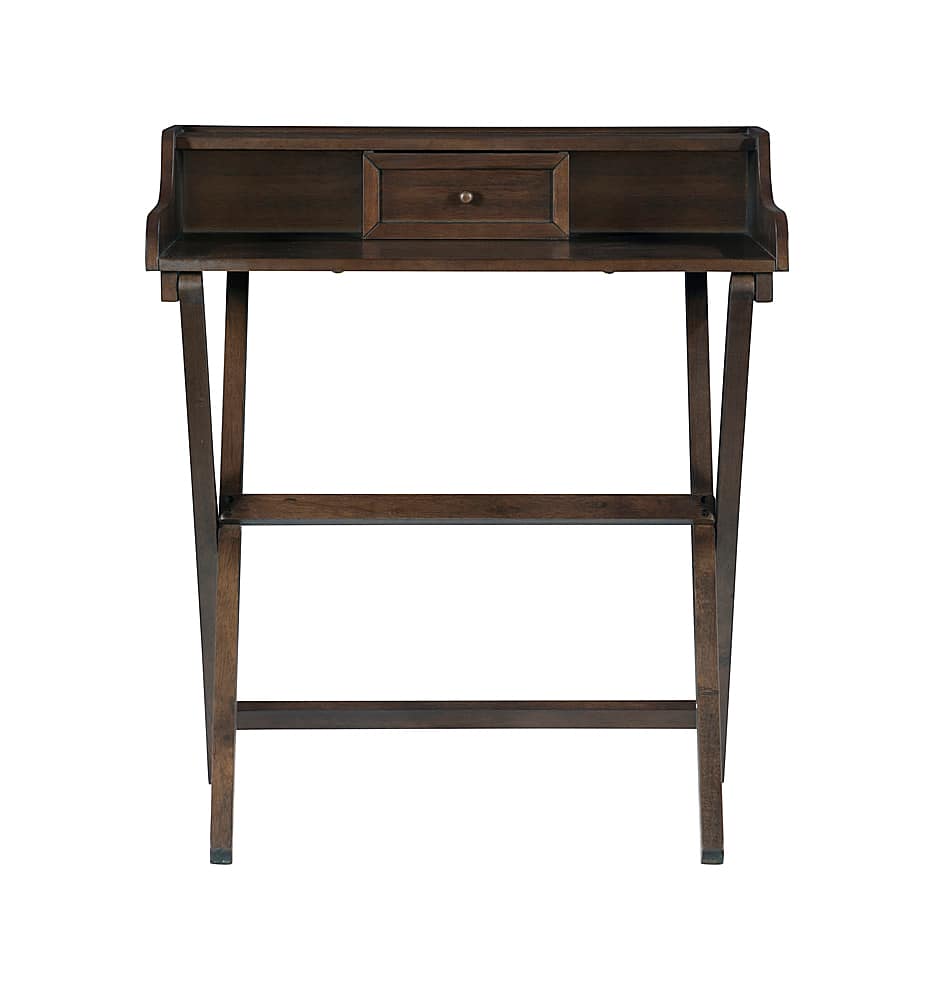 Left View: Linon Home Décor - Fauna Folding Desk - Antique Walnut