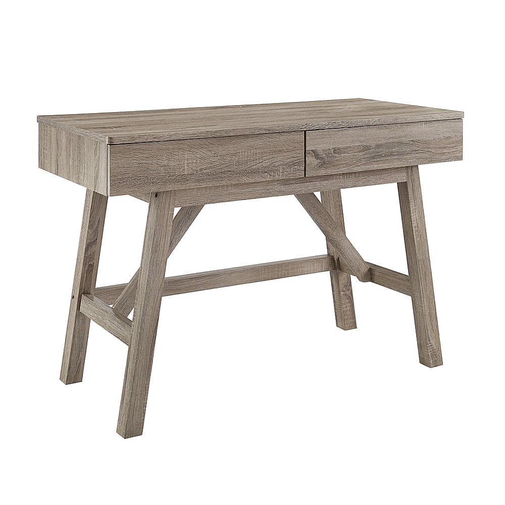 Left View: Linon Home Décor - Tennyson Two-Drawer Desk - Gray