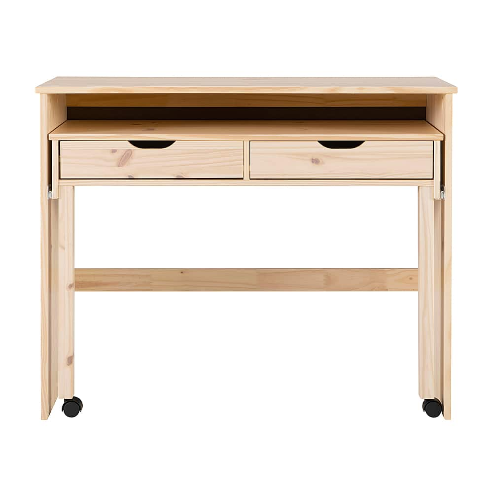 Angle View: Linon Home Décor - Rensen Extendable Console Desk - Natural