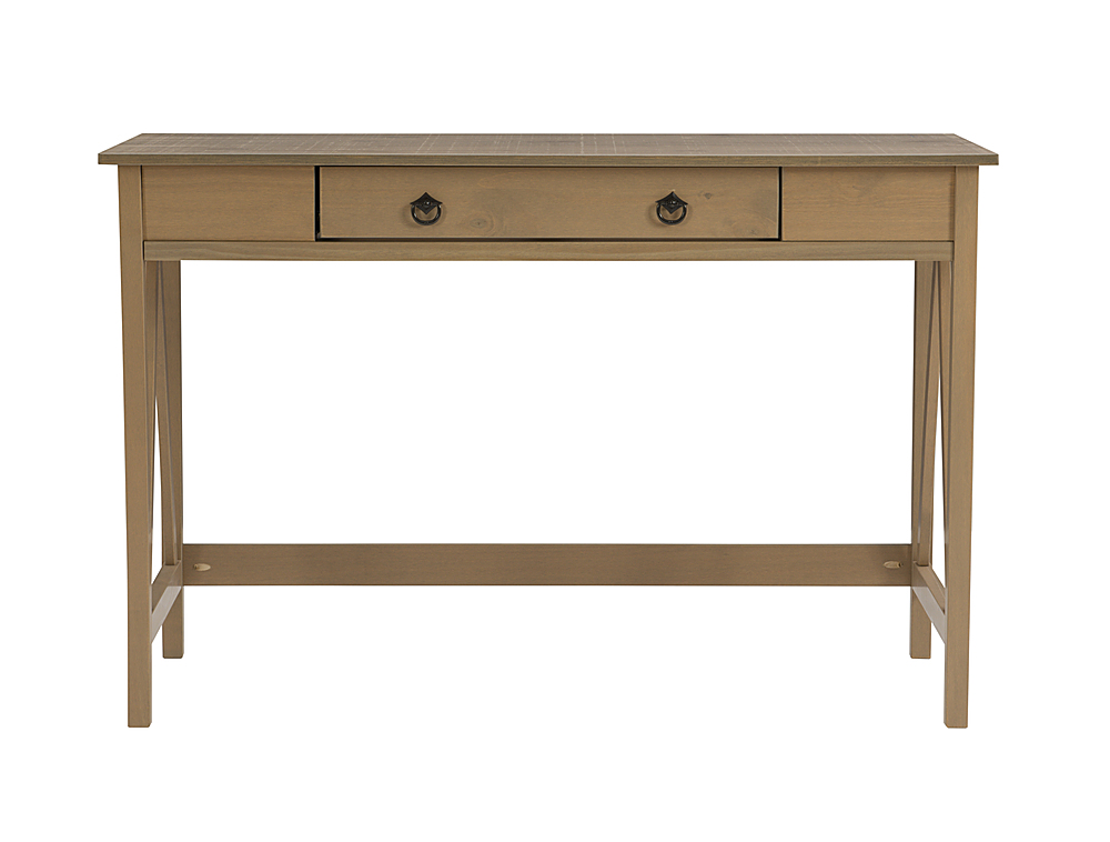 Angle View: Linon Home Décor - Tressa Solid Wood Desk With Drawer - Driftwood
