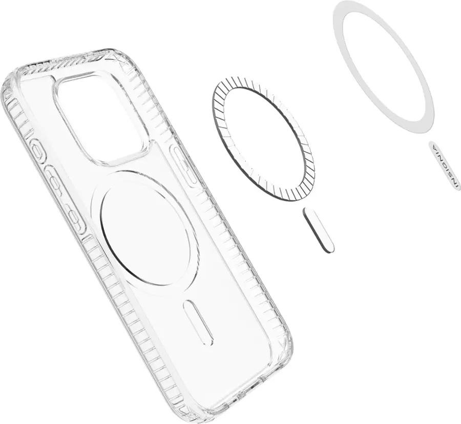 Alt View 2. Insignia™ - Hard-Shell Case with MagSafe for iPhone 15 Pro Max - Clear.