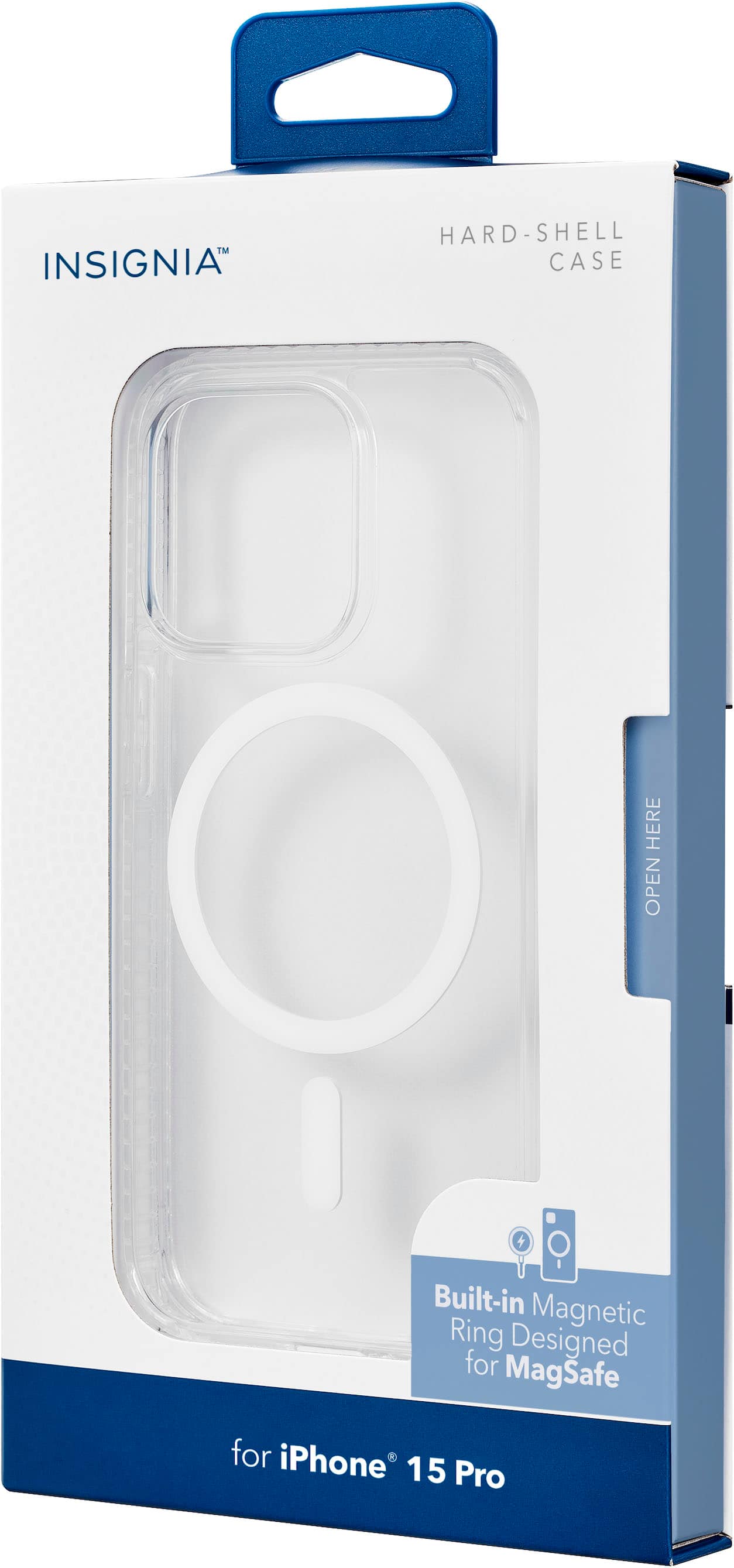 Alt View 16. Insignia™ - Hard-Shell Case with MagSafe for iPhone 15 Pro - Clear.