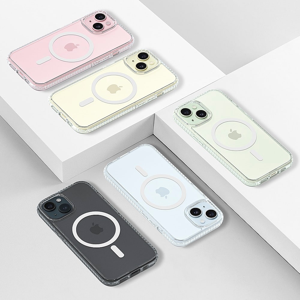 Alt View 12. Insignia™ - Hard-Shell Case with MagSafe for iPhone 15 - Clear.